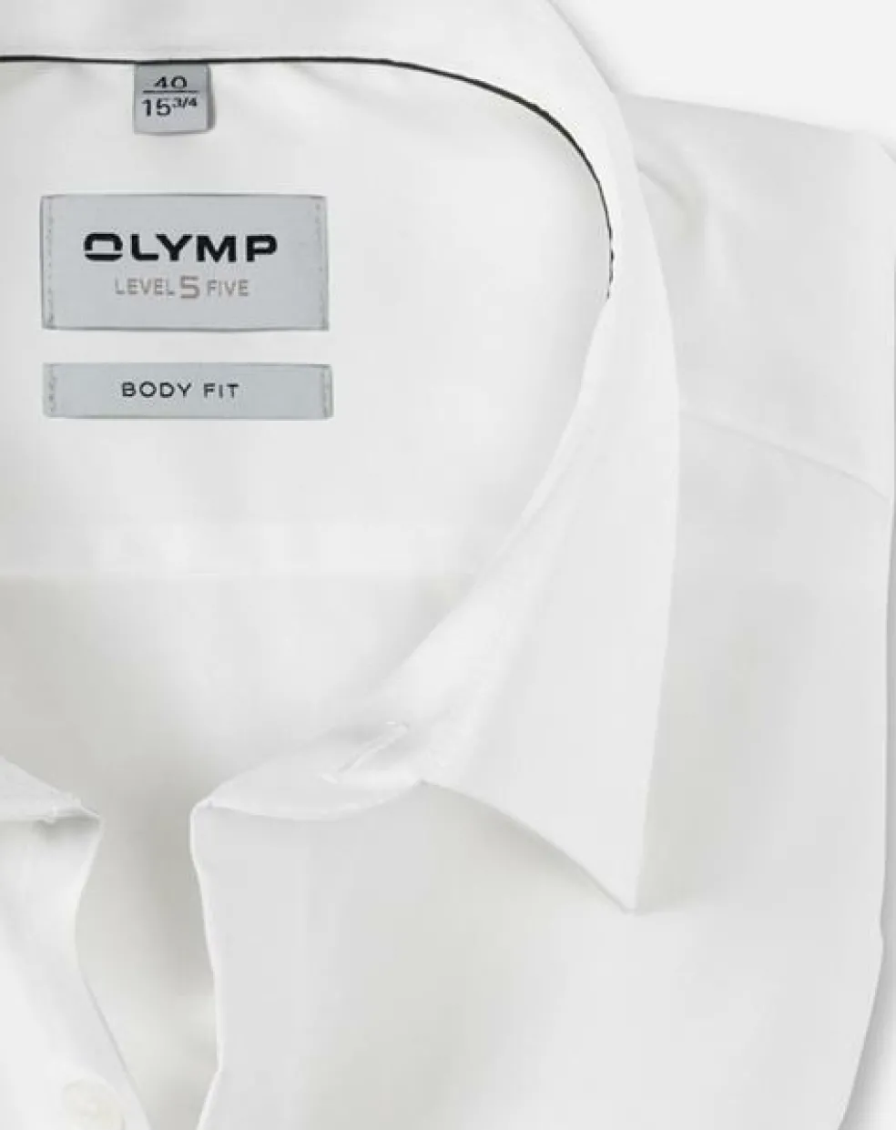 OLYMP Level 5 body fit smoking overhemd, mouwlengte 7, popeline, lichtbeige