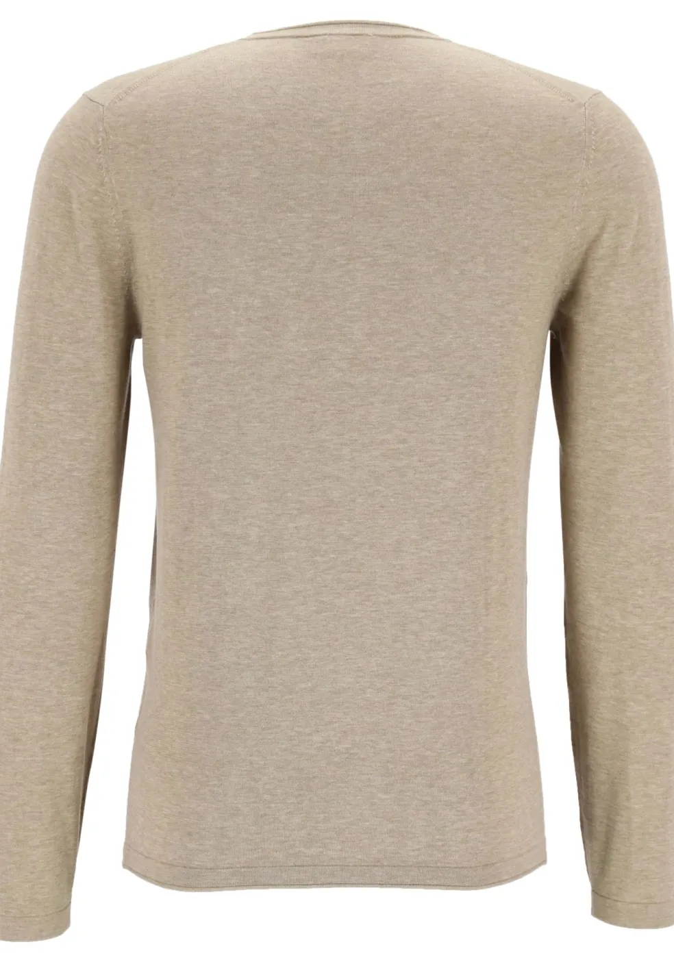 OLYMP Level 5 body fit trui katoen, O-hals, beige