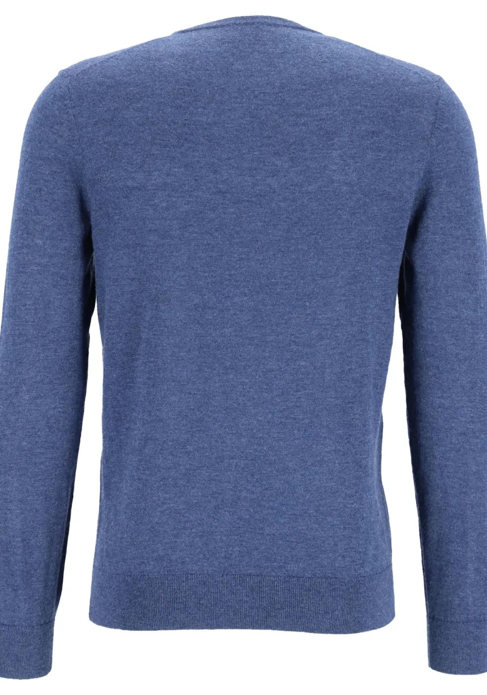 OLYMP Level 5 body fit trui wol met zijde, V-hals, royal blauw