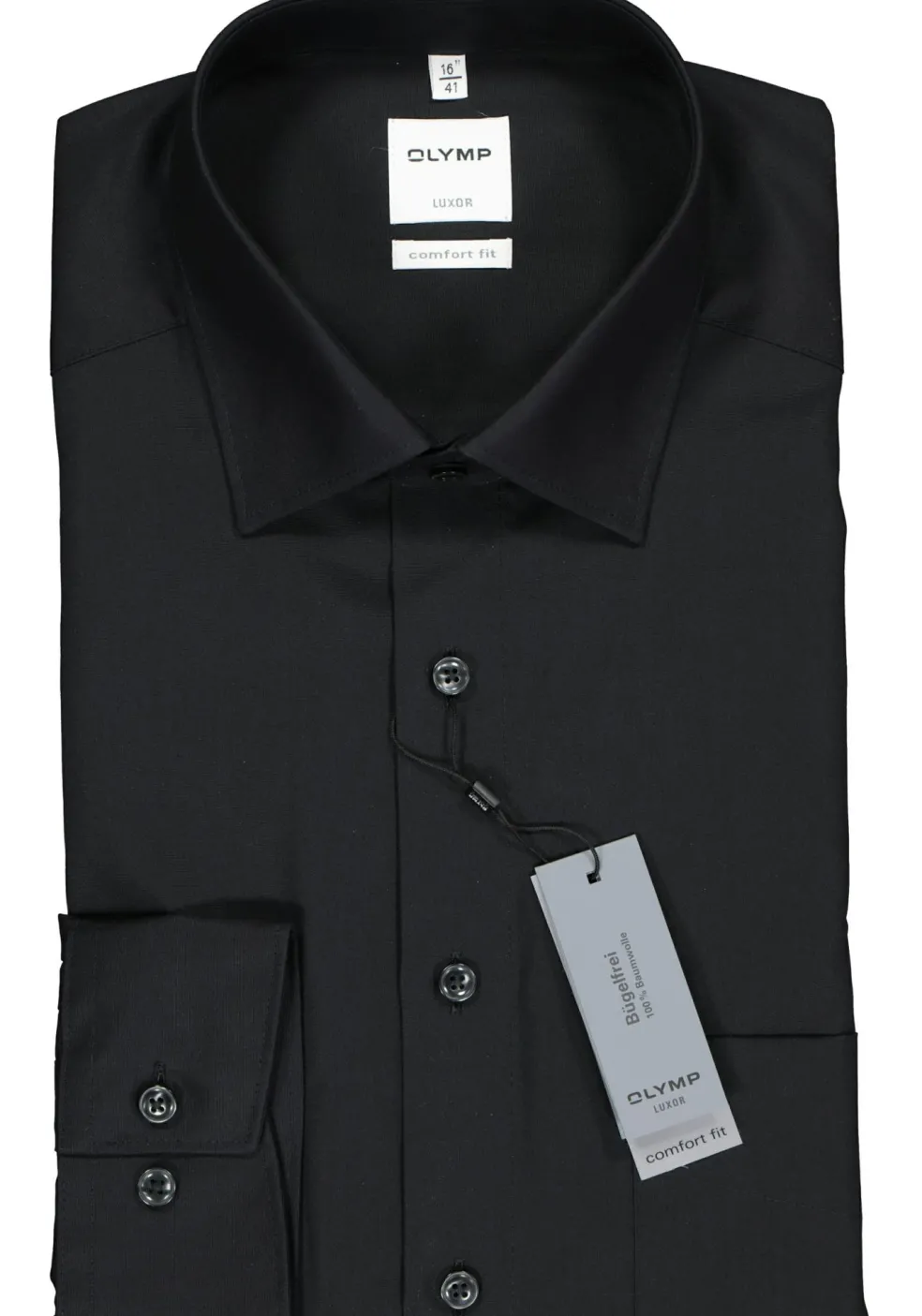 OLYMP Luxor comfort fit overhemd, zwart
