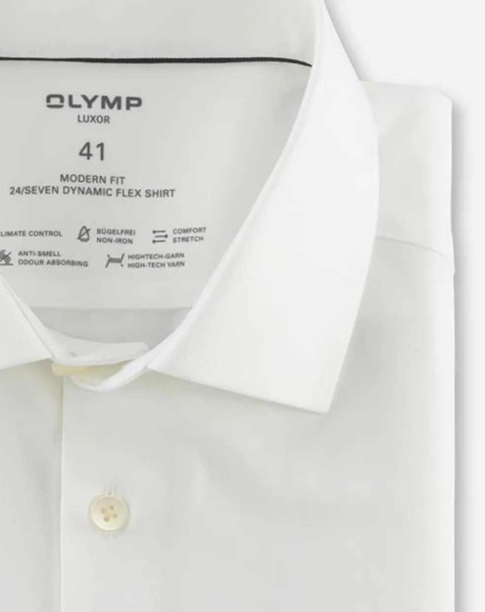 OLYMP Luxor 24/7 modern fit overhemd, twill, lichtbeige