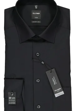 OLYMP Luxor modern fit overhemd, mouwlengte 7, zwart