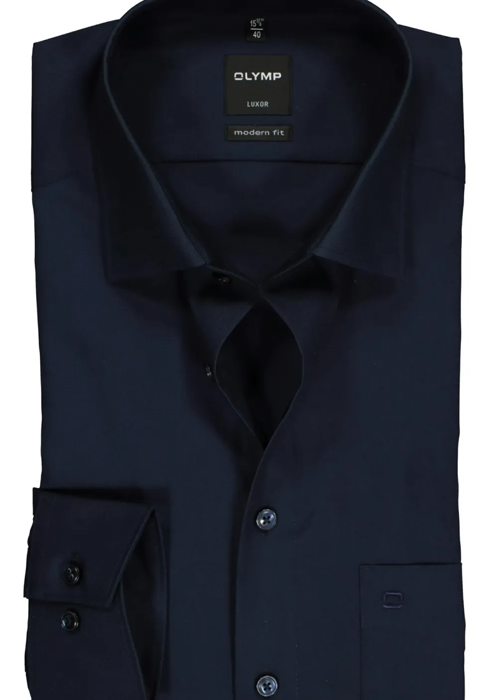 OLYMP Luxor modern fit overhemd, donkerblauw