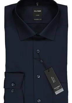 OLYMP Luxor modern fit overhemd, donkerblauw