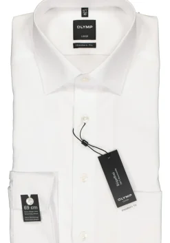 OLYMP Luxor modern fit overhemd, mouwlengte 7, wit