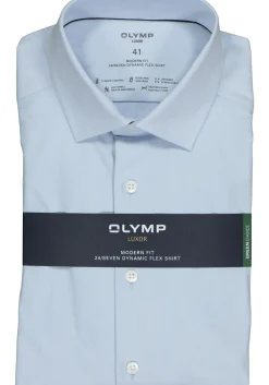 OLYMP Luxor modern fit overhemd 24/7, lichtblauw