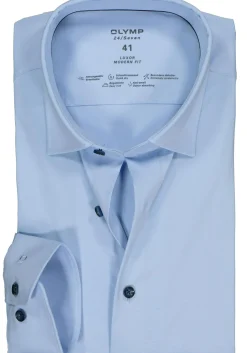 OLYMP Luxor 24/Seven modern fit overhemd, lichtblauw tricot