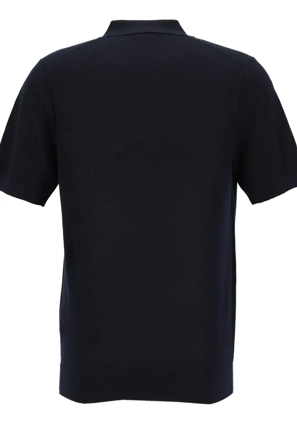 OLYMP modern fit gebreide polo katoen met hennep, structuur, korte mouw, marine blauw