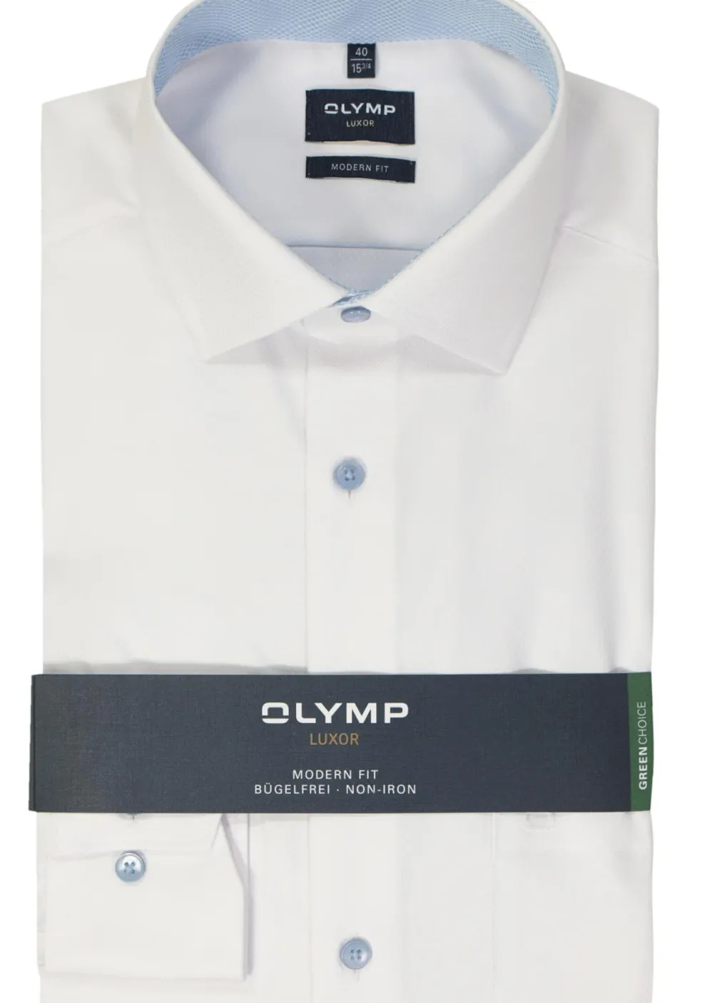 OLYMP modern fit overhemd, structuur, wit