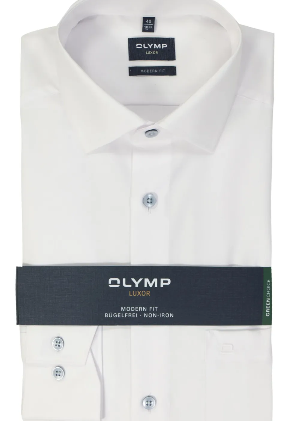 OLYMP modern fit overhemd, structuur, wit