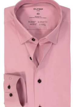 OLYMP 24/7 modern fit overhemd, tricot, oudroze
