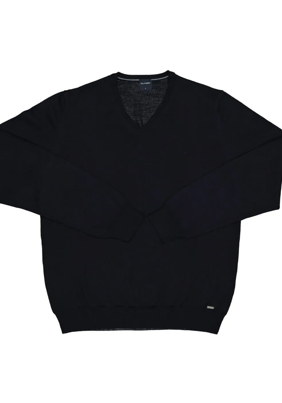 OLYMP modern fit trui wol, V-hals, marine blauw