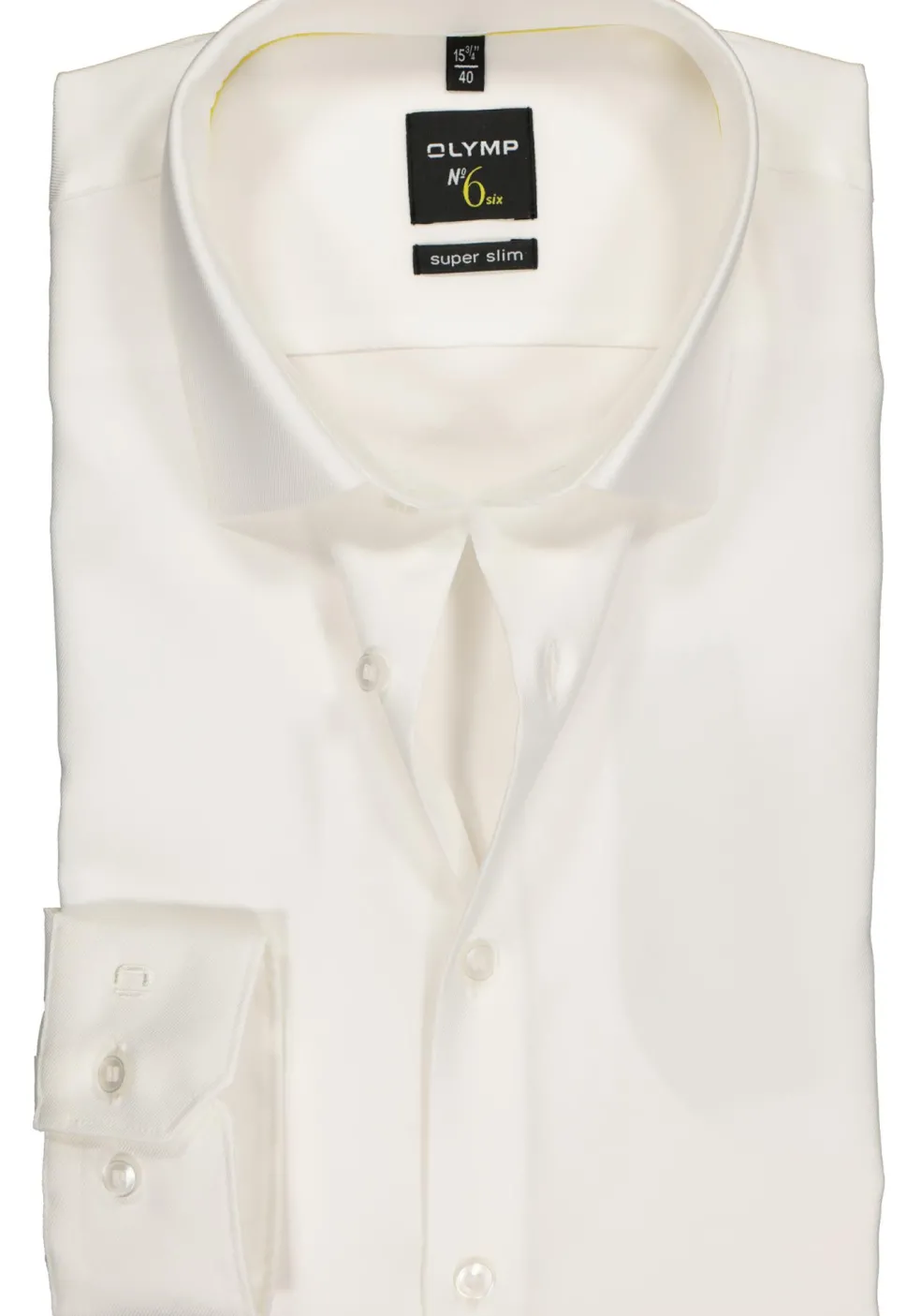 OLYMP No. Six super slim fit overhemd, off white twill