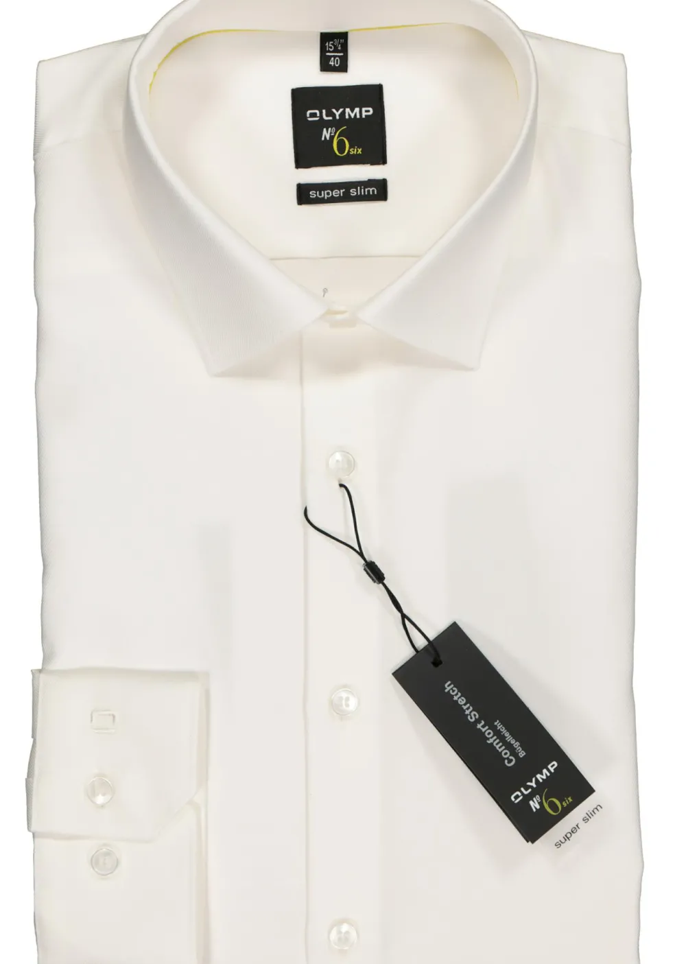 OLYMP No. Six super slim fit overhemd, off white twill