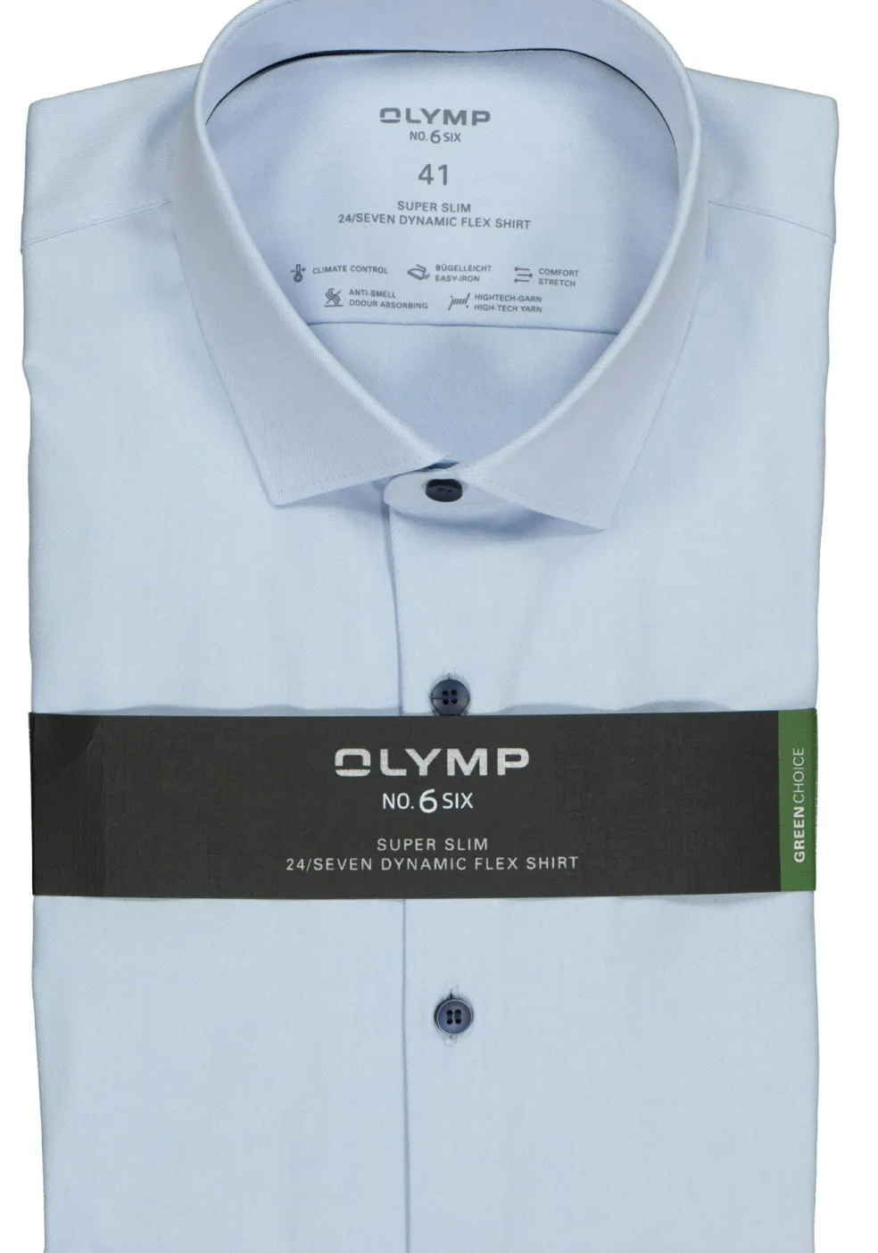 OLYMP No. 6 super slim fit overhemd 24/7, lichtblauw