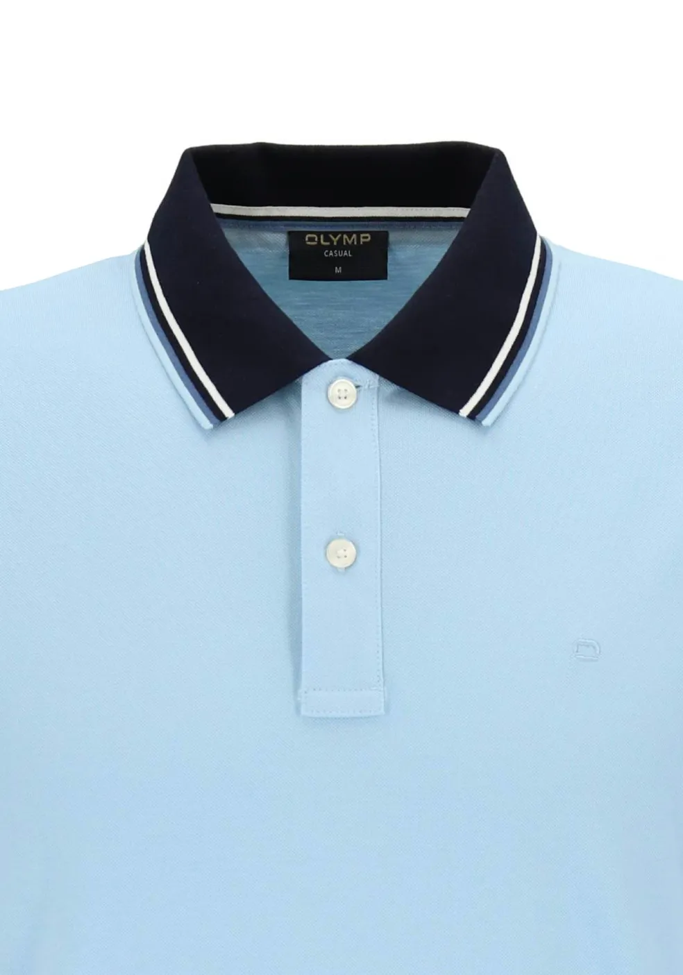 OLYMP Polo Casual, modern fit polo, lichtblauw