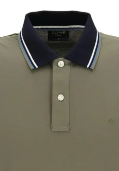 OLYMP Polo Casual, modern fit polo, olijfgroen