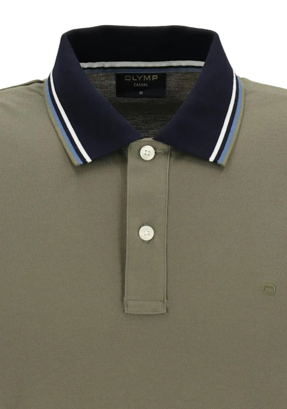 OLYMP Polo Casual, modern fit polo, olijfgroen