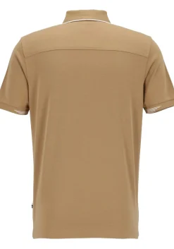 OLYMP Polo Casual, modern fit polo, caramel