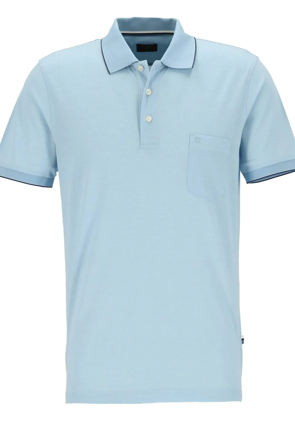 OLYMP Polo Casual, modern fit polo, lichtblauw