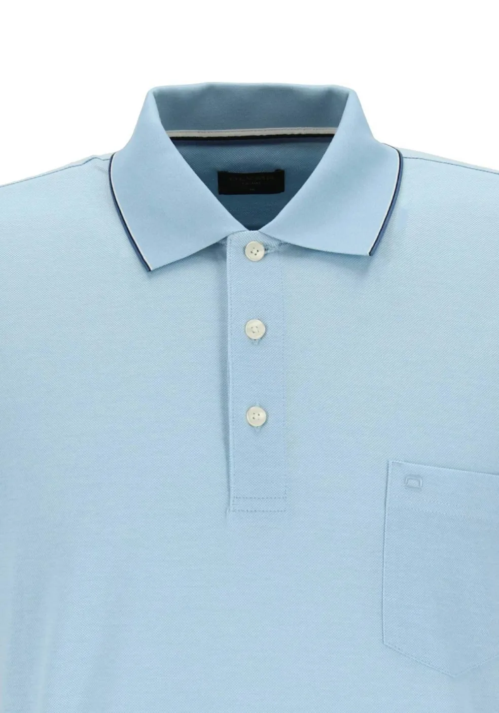 OLYMP Polo Casual, modern fit polo, lichtblauw