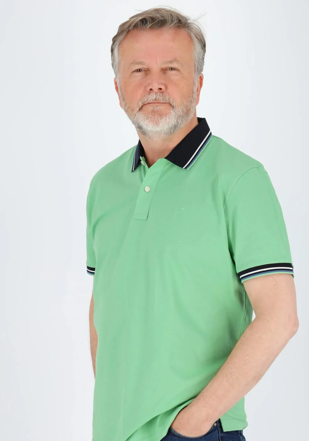 OLYMP Polo Casual, modern fit polo, mint groen