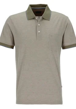 OLYMP Polo Casual, modern fit polo, olijfgroen