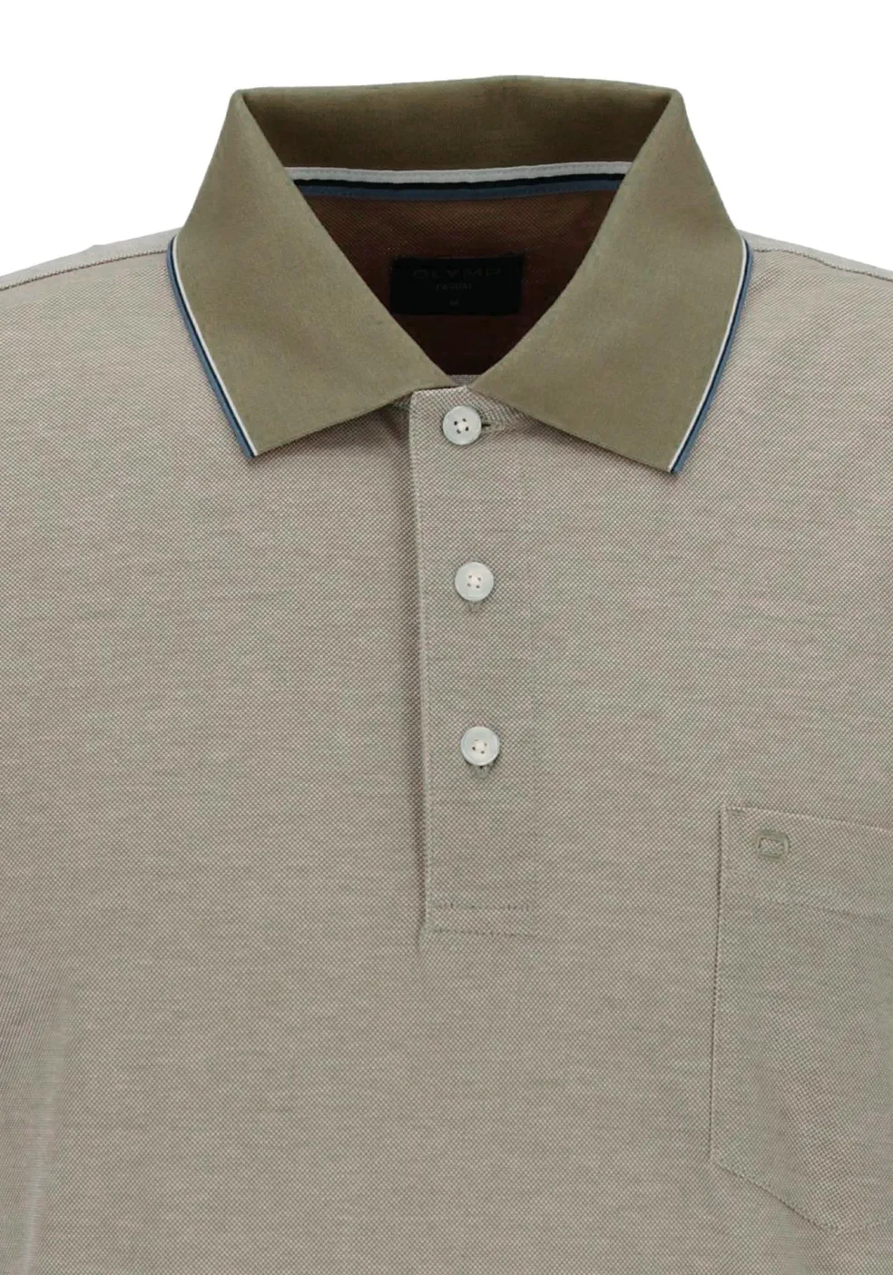 OLYMP Polo Casual, modern fit polo, olijfgroen