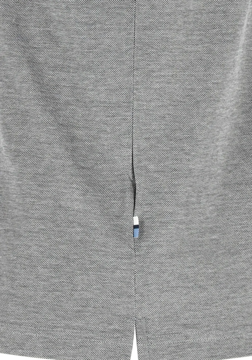 OLYMP Polo Casual, modern fit polo, zwart met wit melange