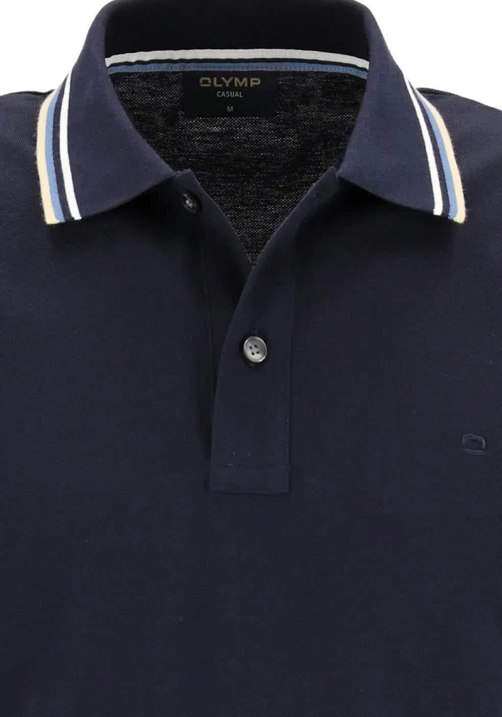 OLYMP Polo Casual, modern fit polo, marine blauw