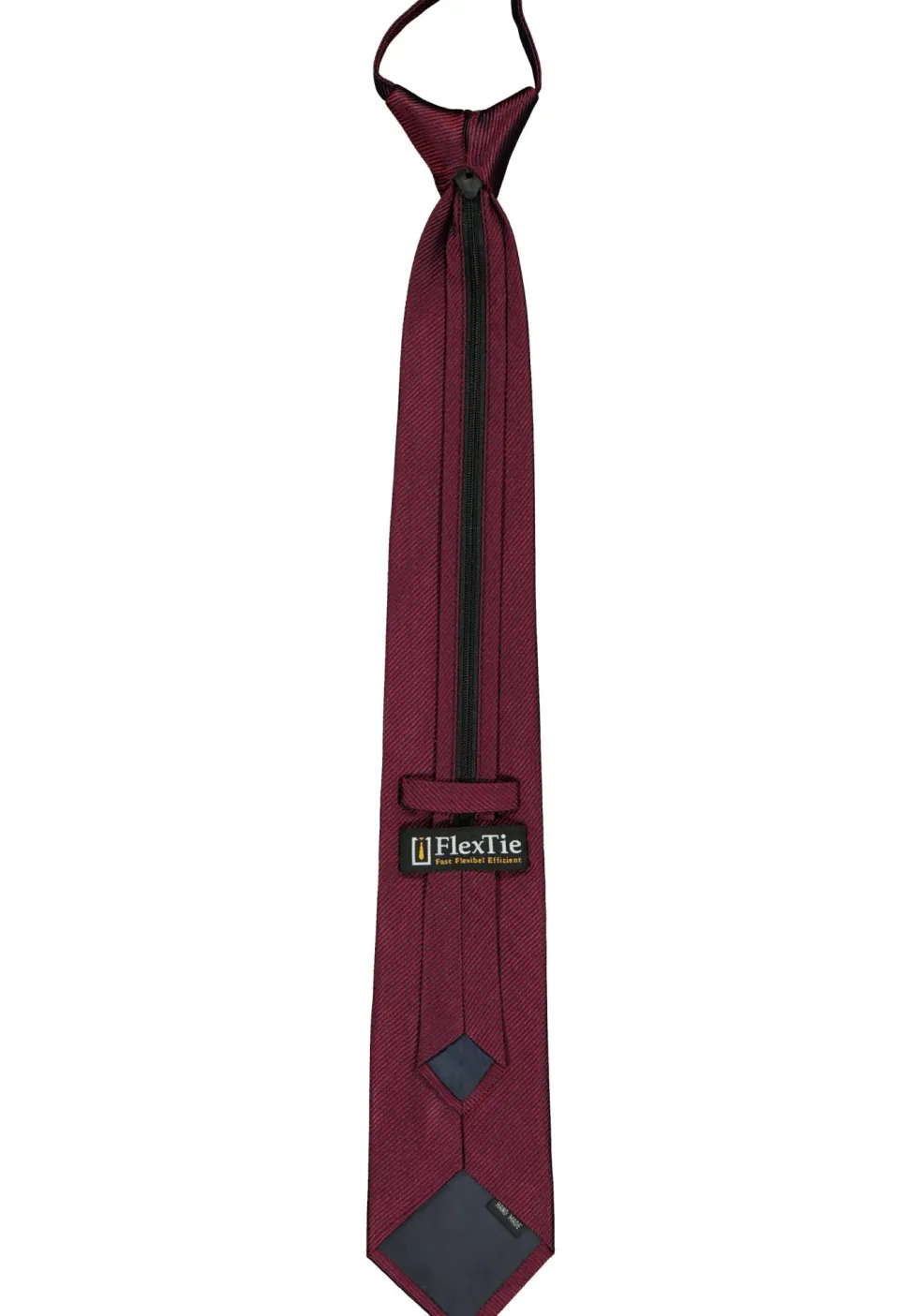 Pelucio voorgeknoopte stropdas met rits, bordeaux rood