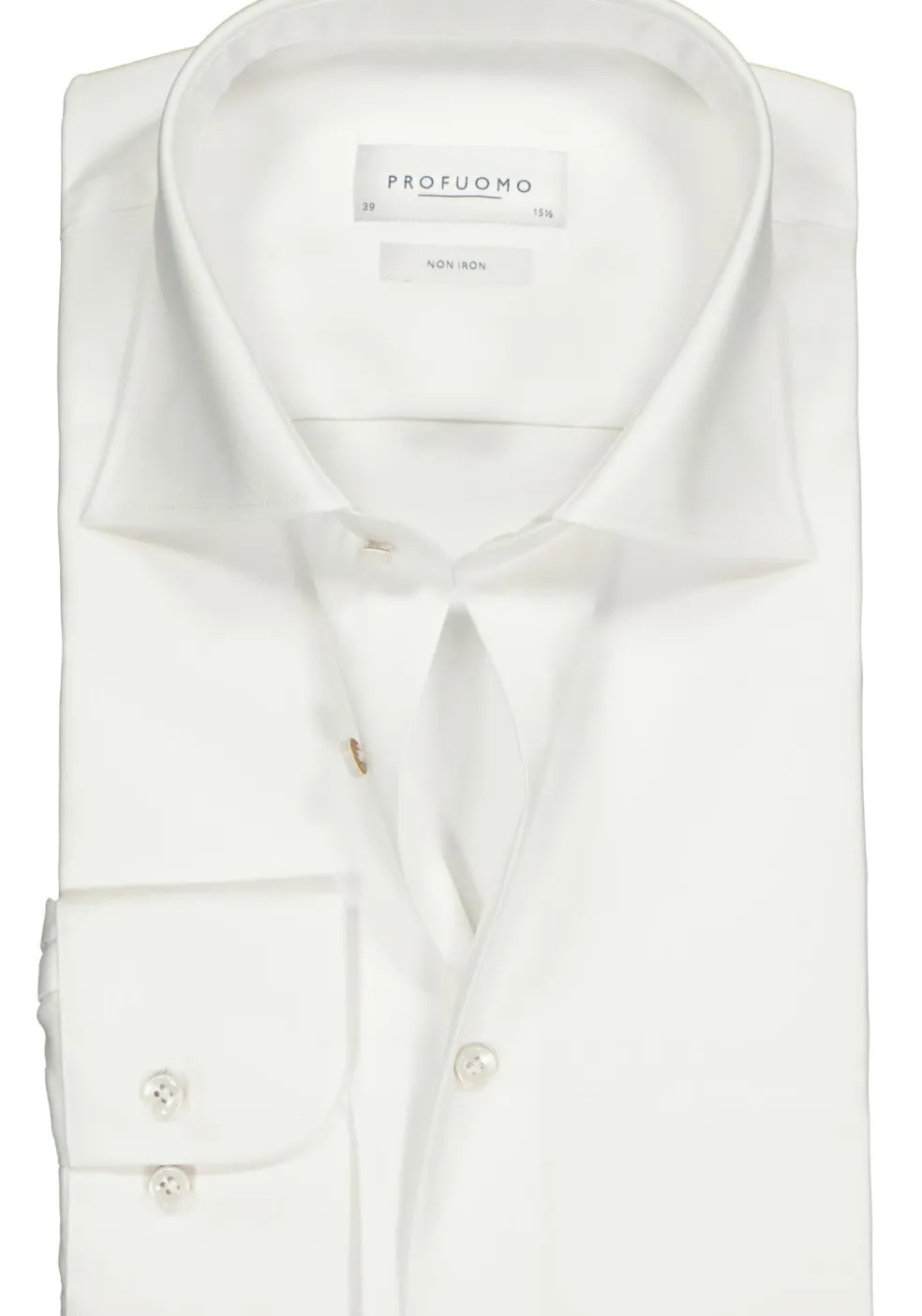 Profuomo regular fit overhemd, fine twill, wit