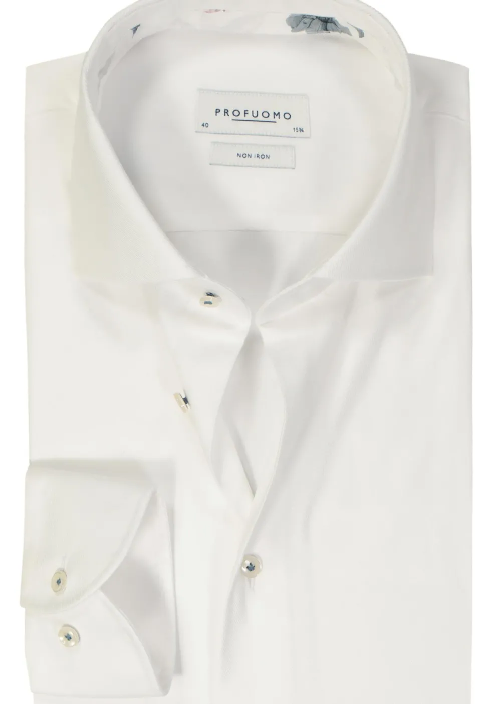 Profuomo slim fit heren overhemd, twill, wit