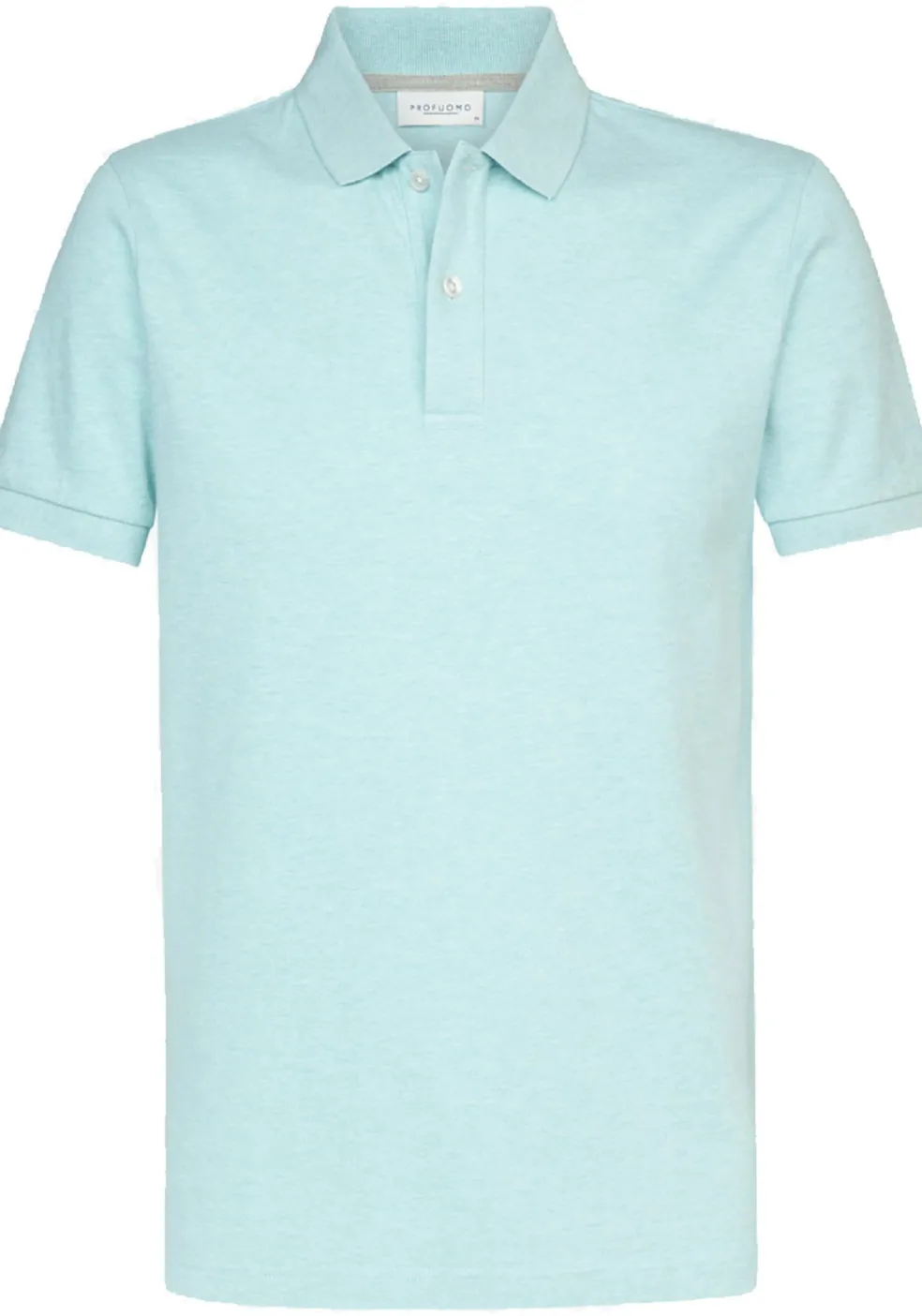 Profuomo slim fit heren polo, aqua groen-blauw