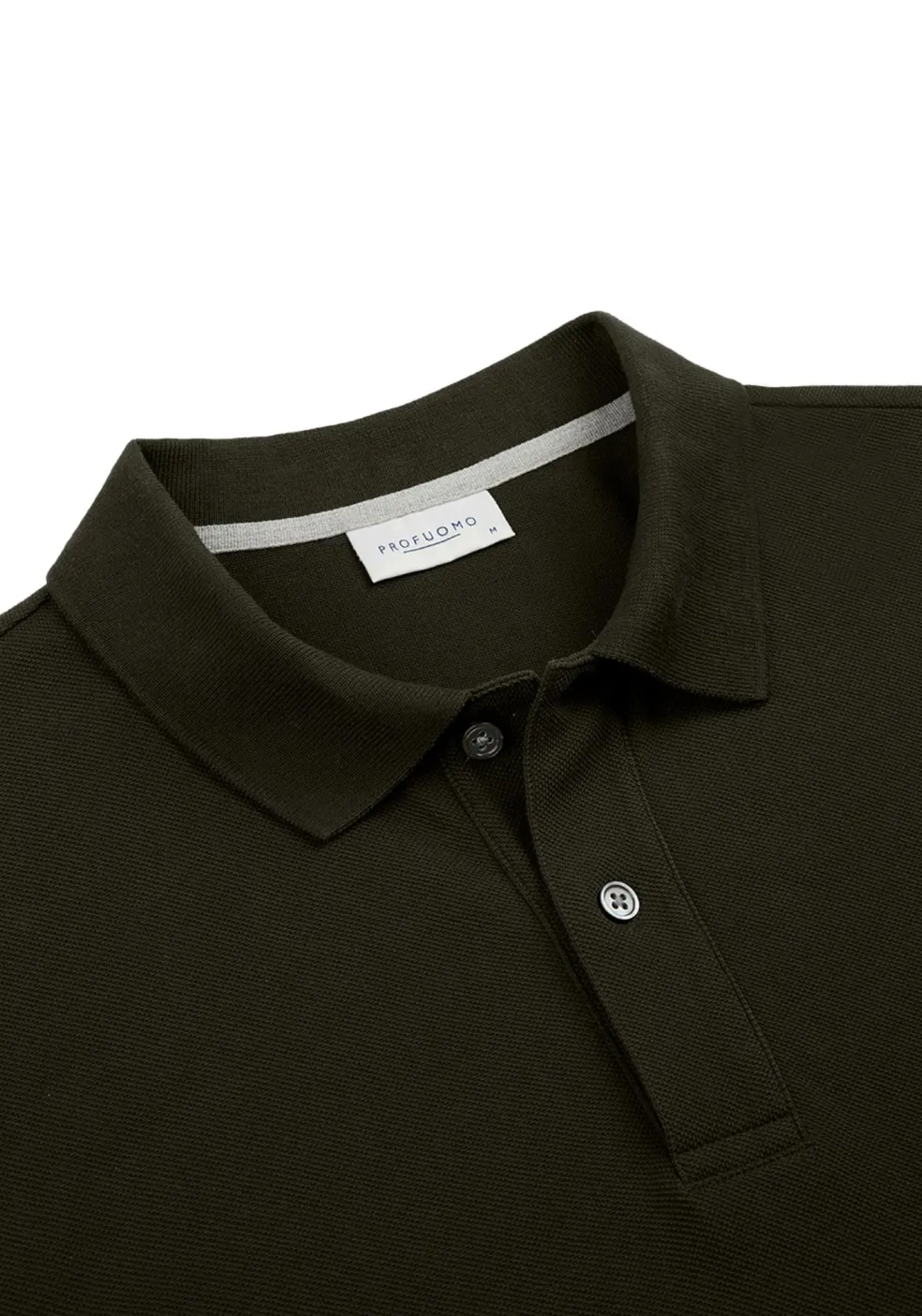 Profuomo slim fit heren polo, army groen