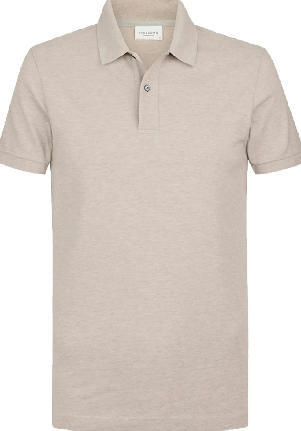 Profuomo slim fit heren polo, beige