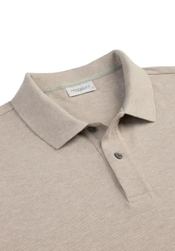 Profuomo slim fit heren polo, beige