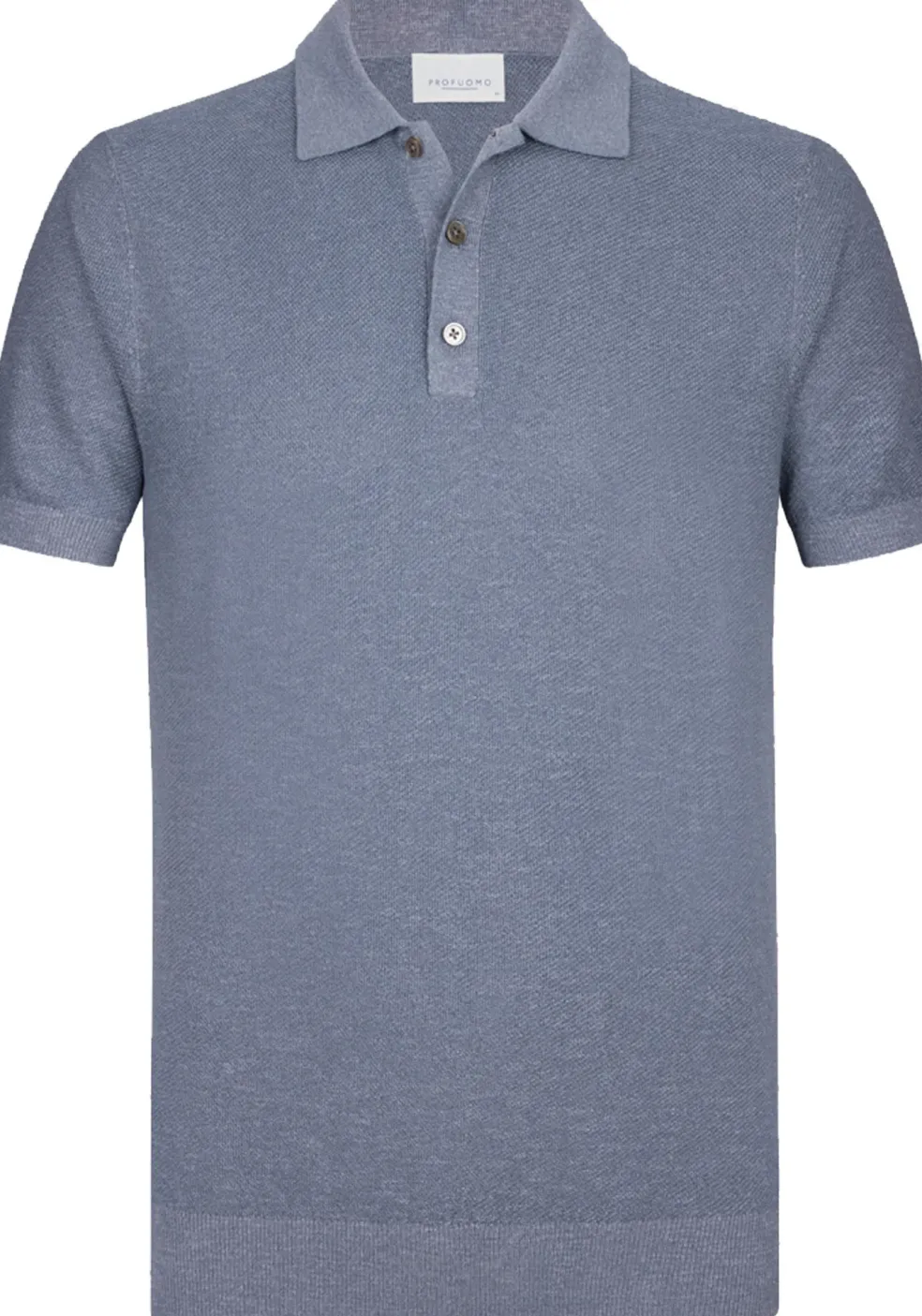 Profuomo slim fit heren polo, blauw