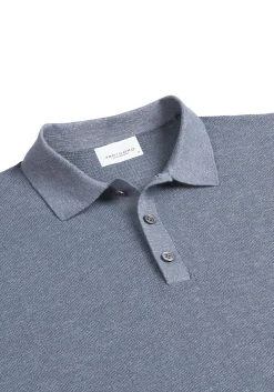 Profuomo slim fit heren polo, blauw