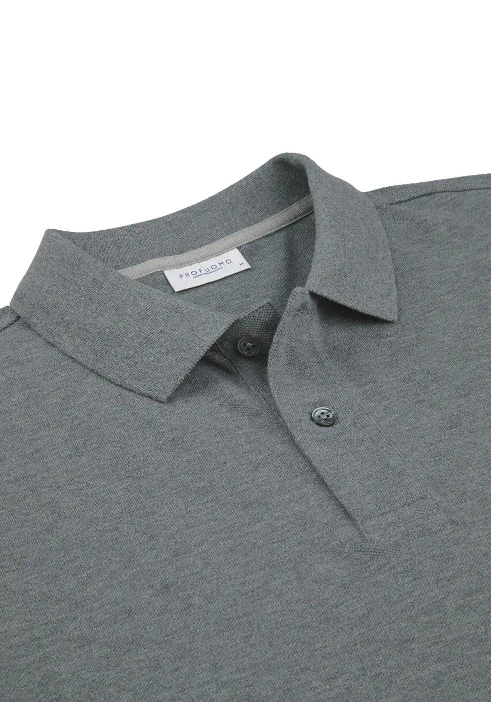 Profuomo slim fit heren polo, grijs
