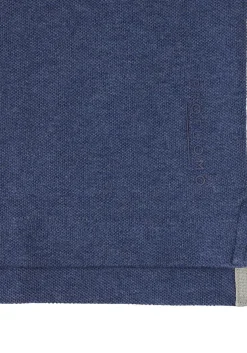 Profuomo slim fit heren polo, jeans blauw