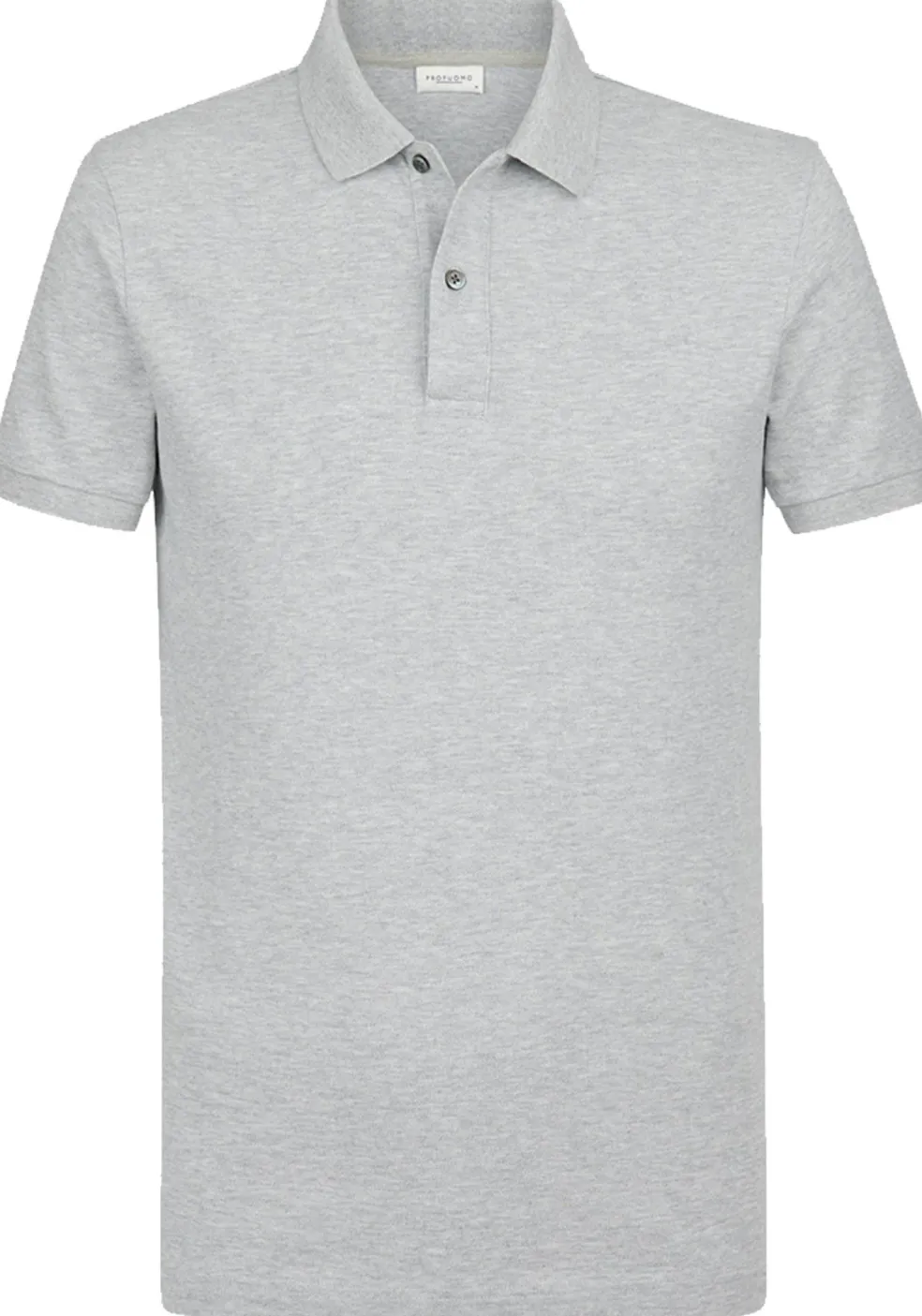 Profuomo slim fit heren polo, lichtgrijs