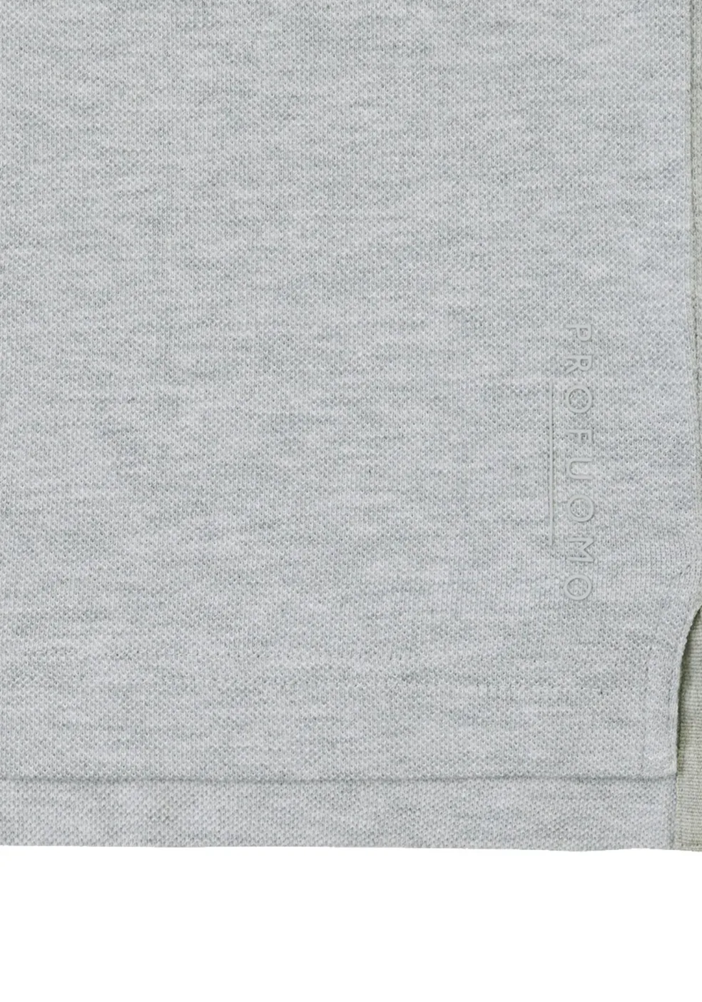 Profuomo slim fit heren polo, lichtgrijs