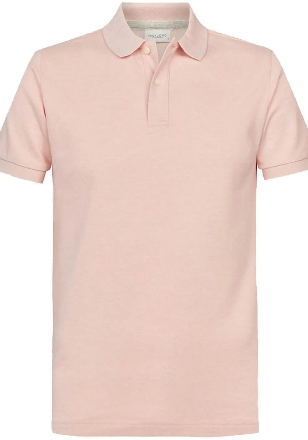 Profuomo slim fit heren polo, roze