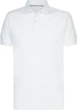 Profuomo slim fit heren polo, wit