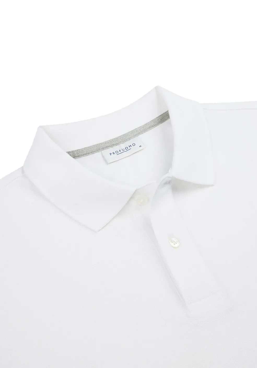 Profuomo slim fit heren polo, wit