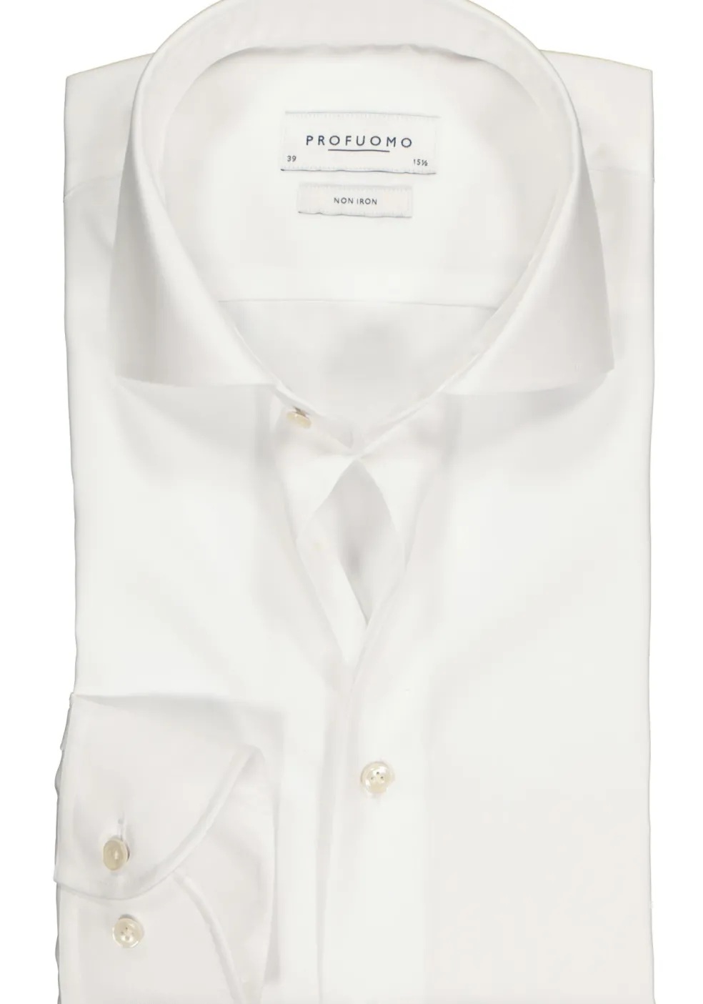 Profuomo slim fit overhemd, twill, wit