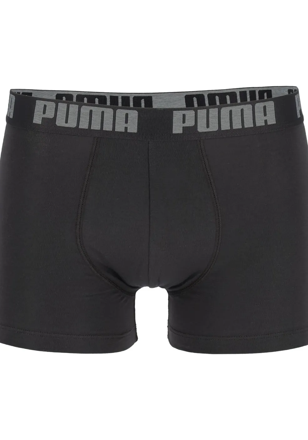 Puma Basic Boxer heren (2-pack), zwart en donkergrijs