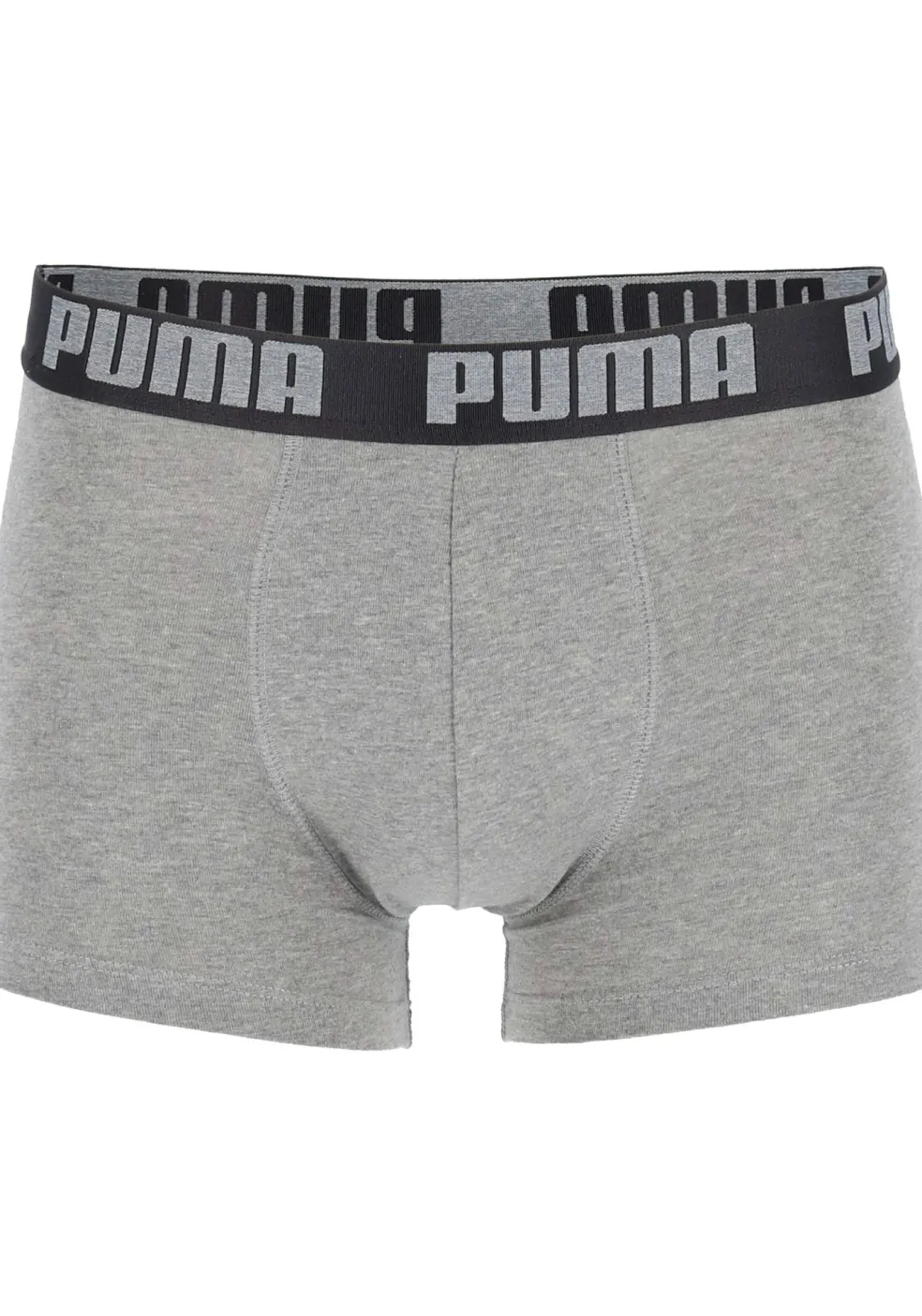 Puma Basic Boxer heren (2-pack), zwart en donkergrijs
