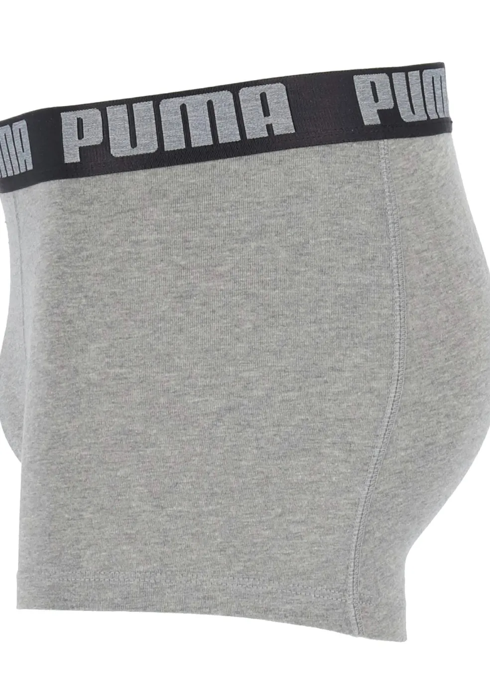 Puma Basic Boxer heren (2-pack), zwart en donkergrijs